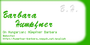 barbara humpfner business card